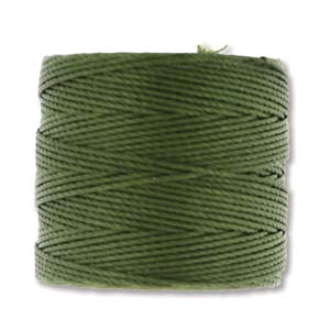 13336 S-Lon pärltråd, Oliv, 0,5 mm, 70 m, 1 st.