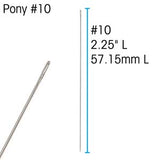 13357 Pärlnål Pony #10, 57 mm, 6 st.