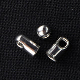 D016 Ändhylsor platina ca. 3,2 mm, 10 st