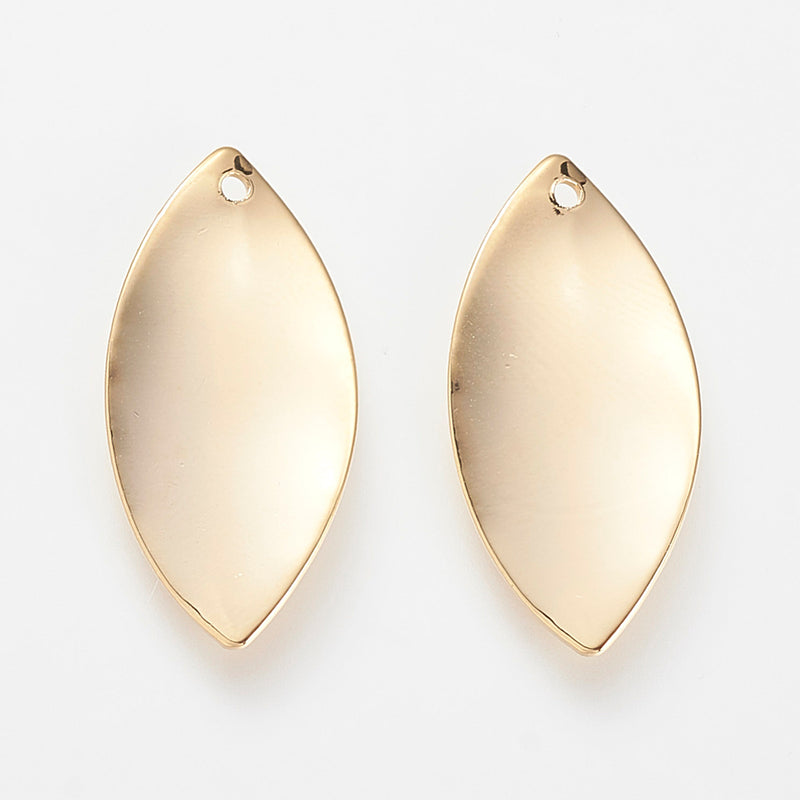 Hästöga hänge,  18K guld pläterat, 23x11x1 mm, 1 st, (13219)