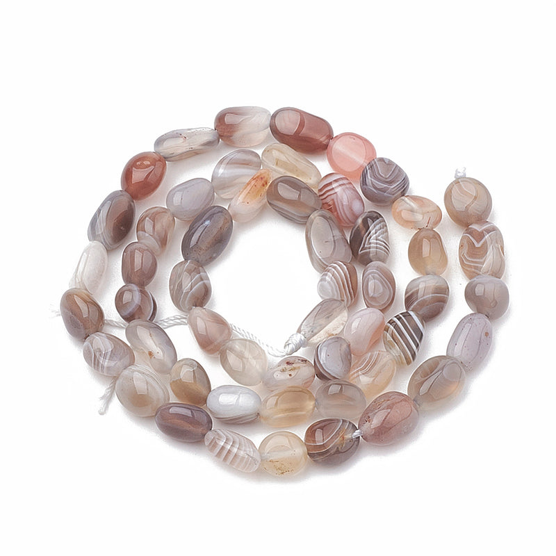 Agat naturlig, nuggets, 1 sträng, 12x8x6 mm (13224)