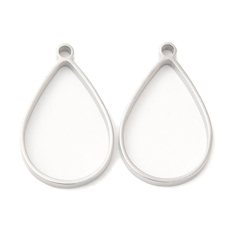 Droppe öppen, Rostfritt stål, 31x19x3 mm, 1 st, (13240)