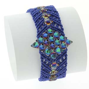 S-Lon pärltråd, Blå mix, 0,5 mm, 4*10 m, 1 st. (13338)