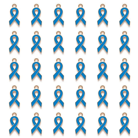 13402 Emalj hänge, prostata cancer symbol, blå, 1 st