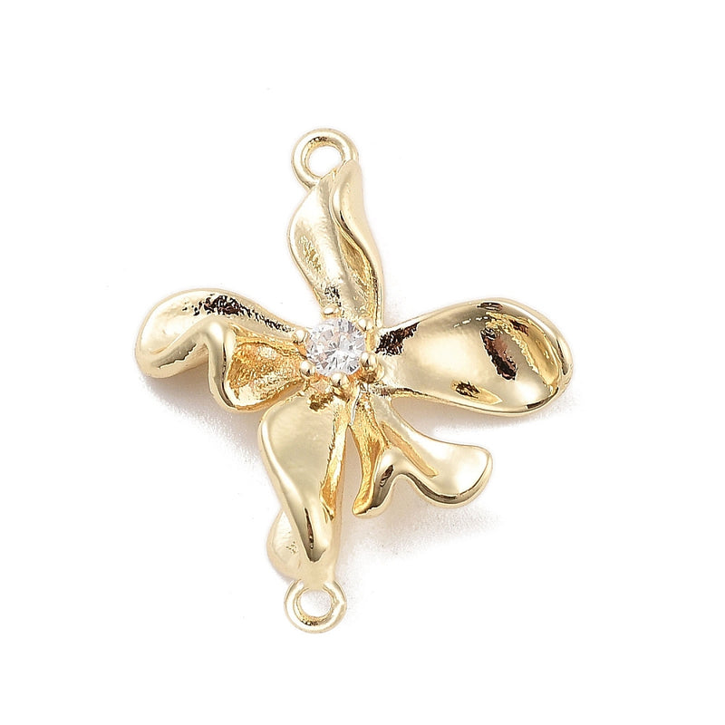 Connector, Blomma, guld, 1 st, (13528)