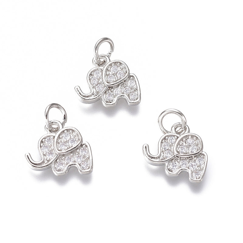 Elefant med Cubic Zirconia, 1 st, (13595)