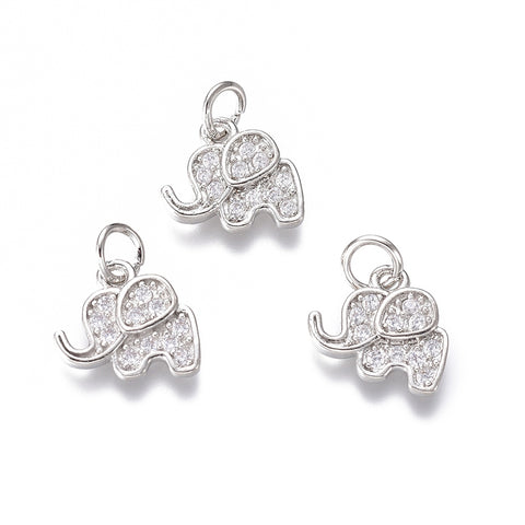 13595 Elefant med Cubic Zirconia, 1 st