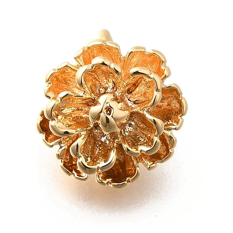 Blomma, 18K guldpläterad,1 st,(13618)