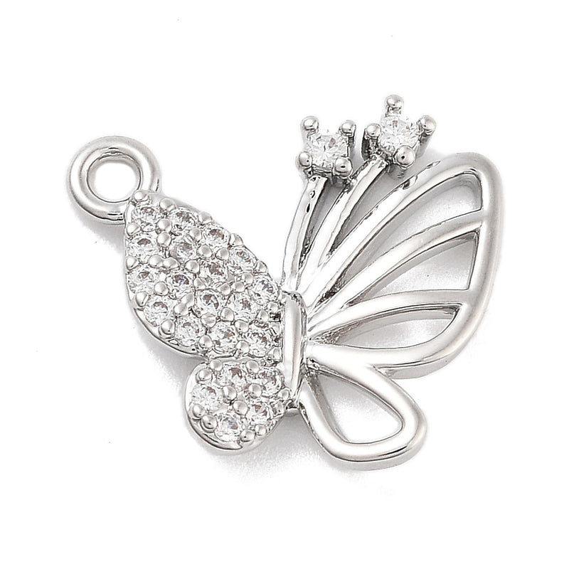 Fjäril med Cubic Zirconia, 1 st, (13635)