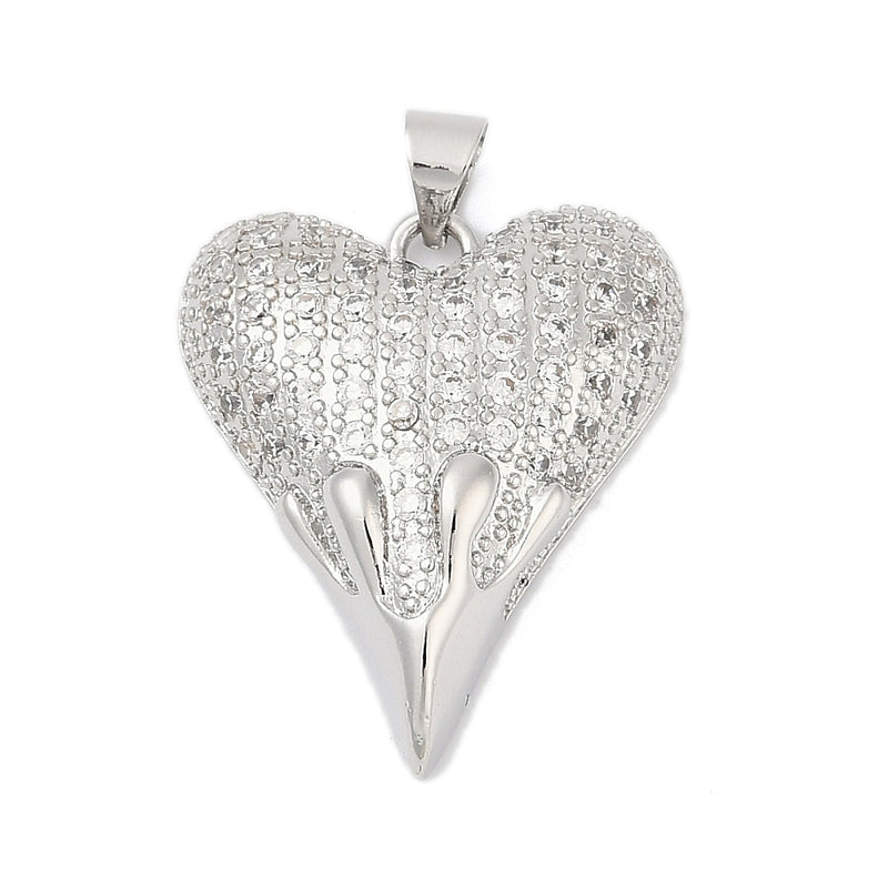 Hjärta, Cubic Zirconia, 1 st, (13637)