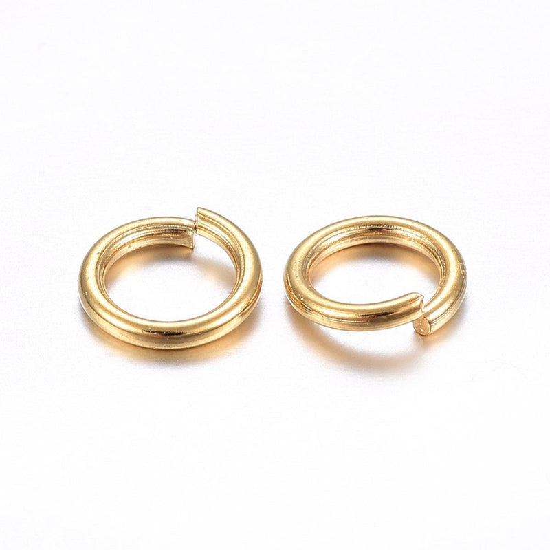 O-ring, Rostfritt stål, 24K guldpläterad, 10x1 mm, 25 st, (13649)