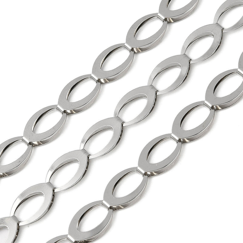 Kedja, Rostfritt stål, 1 m, (13668)