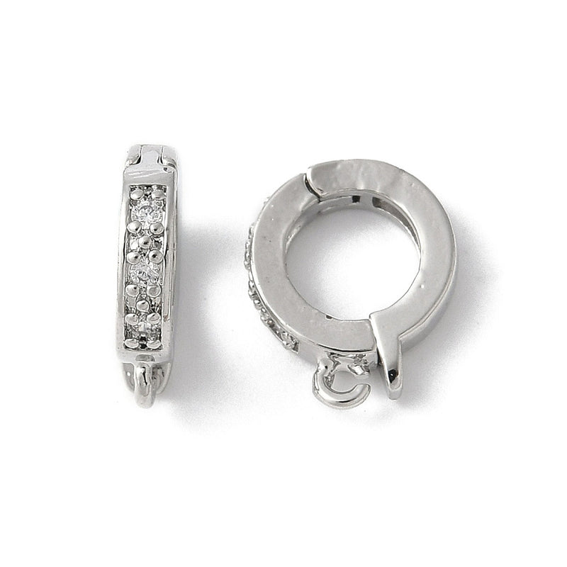 Hängfäste  i Cubic Zirconia,  öppningsbart, 1 st, (13685)