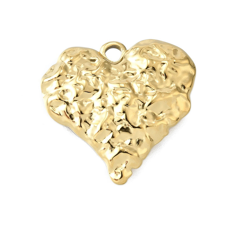 Hjärta, guld,1 st, (13706)