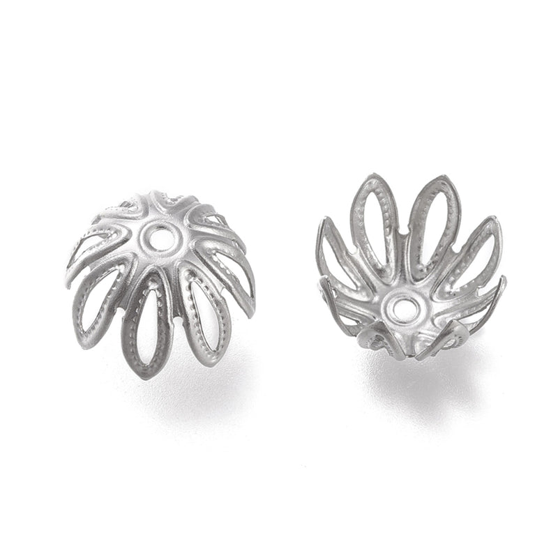 Pärlhattar, Rostfritt stål, 11x11x7,  mm, 2 st (13727)