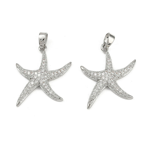 13740 Sjöstjärna med cubic zirconia, 1 st