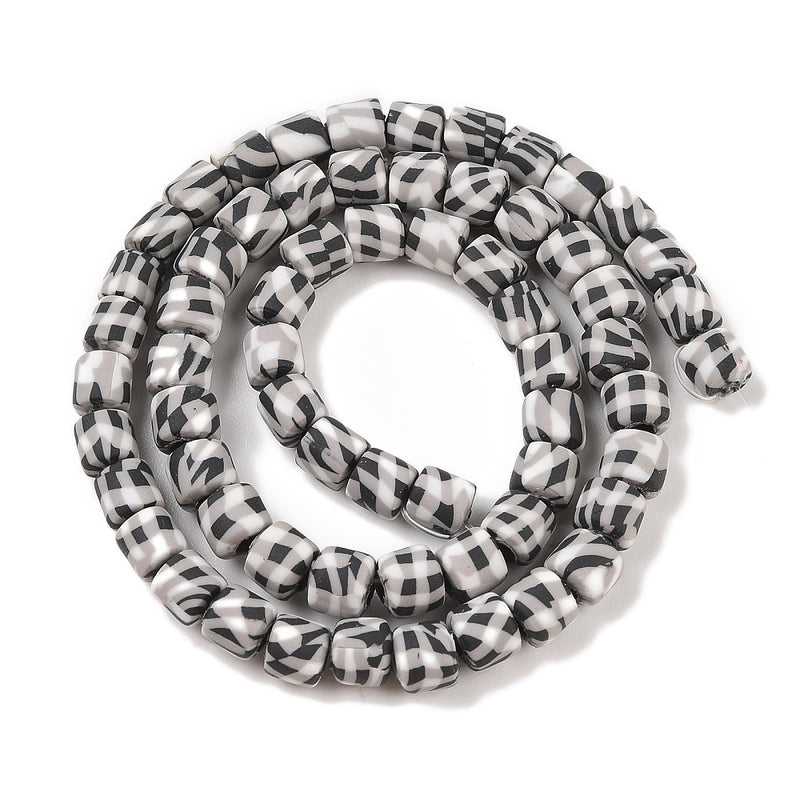 Tub polymerlera, rutig, 7x6 mm, 1 sträng (13750)