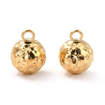 13754  Boll  med struktur, 304 rostfritt stål,18K guld pläterad, 11x8 mm,1 st