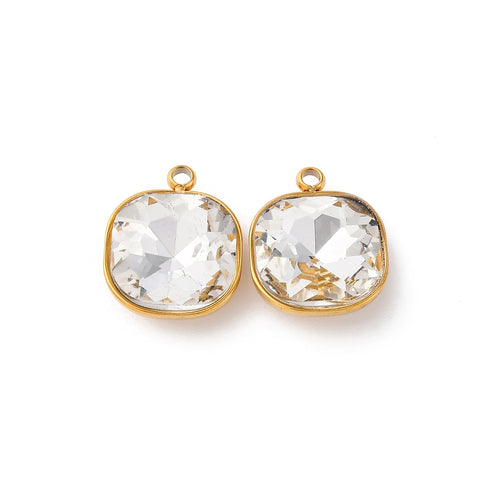 13758 Hänge med Cubic Zirconia, 18K guld pläterat,1 st