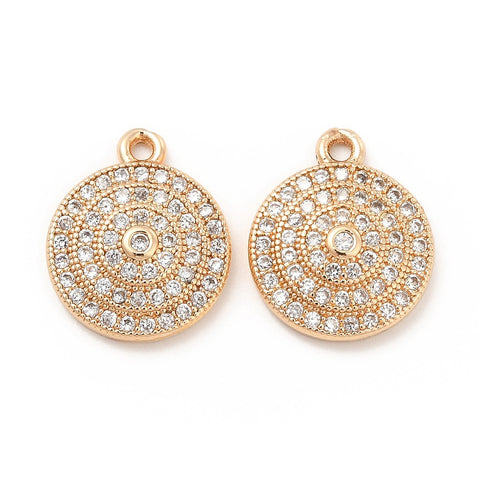 13760 Hänge med cubic Zircona stenar, guldpläterat,1 st