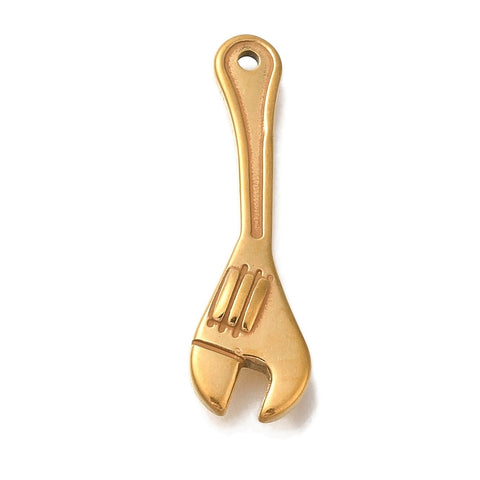 13788 Berlock, verktyg, 304 rostfritt stål, 18K guld pläterad,1 st