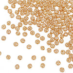 13794  Pärlor med mönster, 14K guldpläterade, 4 mm, 10st