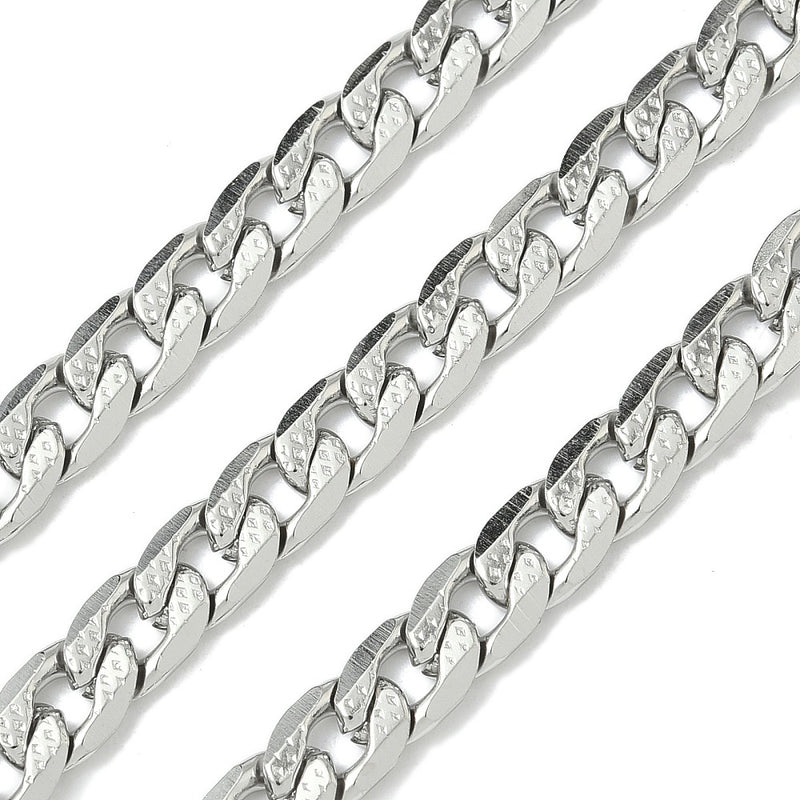 Kedja, 304 rostfritt stål, 9x6x2 mm, 1 m (13800)