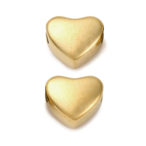 13801  Hjärta, 304 rostfritt stål, 18K guld pläterad, 1st