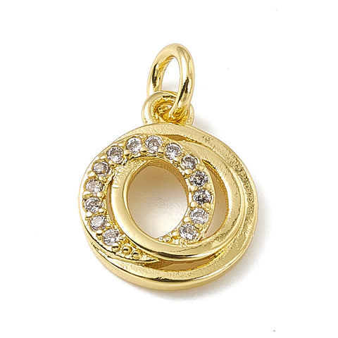 13805 Ringar med Cubic Zirconia, 18K guldpläterad, 1 st