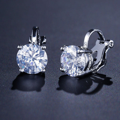 13811 Öronclips med Cubic Zirconia, 1 par