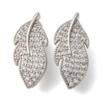 13812 Löv med Cubic Zirconia och clips, 1 st