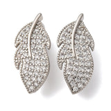 13812 Löv med Cubic Zirconia och clips, 1 st