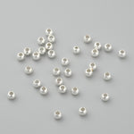 13817 Pärlor, mässing pläterat med silver, 3mm, 25st