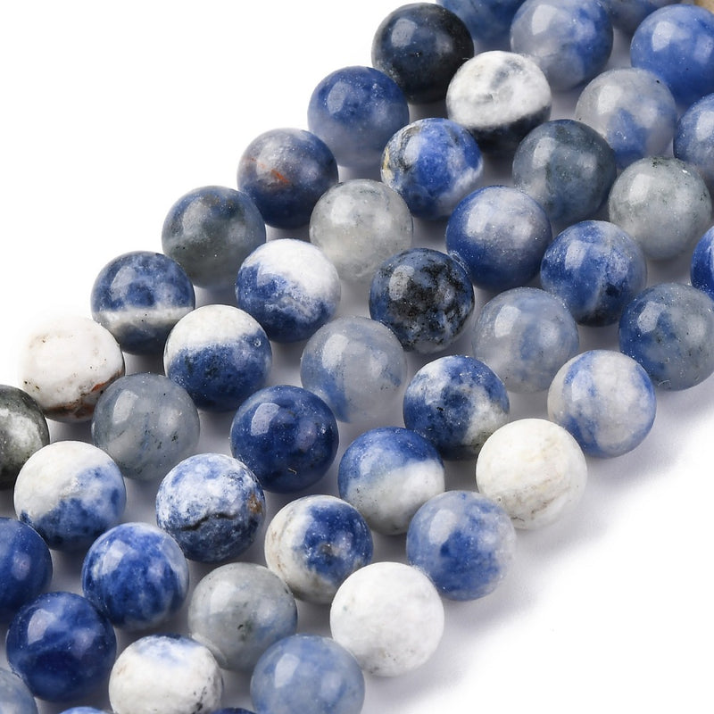 Sodalite naturlig, 8 mm, 1 sträng (13830)