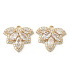 13846 Löv med Cubic Zirconia, 18 K guldpläterat, 1 st