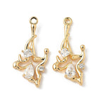 13848 Fjäril med Cubic Zirconia, 18K guldpläterad,1 st