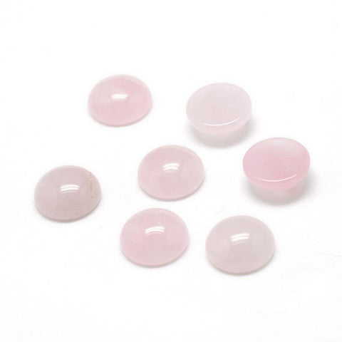 13886 Chabochon, rosen kvarts, 12 mm. 1 st