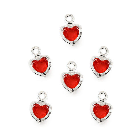 13904 Hjärtan glas, silver, 1 st