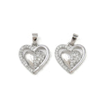 13912  Hjärta med Cubic Zirconia, 1 st