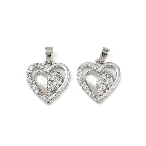 13912  Hjärta med Cubic Zirconia, 1 st