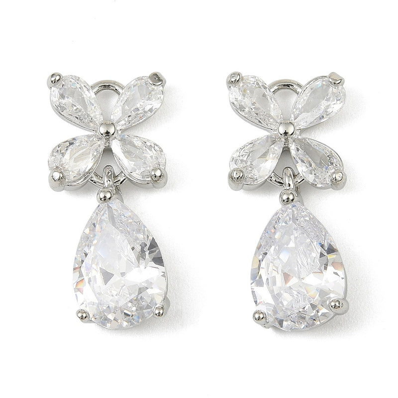 Hänge med droppe, 20 mm, Cubic Zirconia, 1 st, (13913)