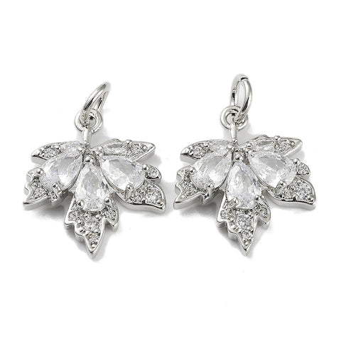 13927 Löv med Cubic Zirconia, 1 st