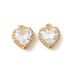 13930 Hjärta med Cubic Zirconia, guld, 1 st