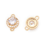 13931 Connector med Cubic Zirconia. guld, 1 st