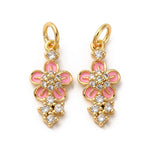 13940  Hänge med blommor i Cubic Zirconia och emalj, 1 st