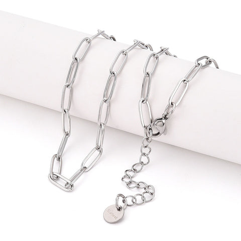 13959 Halsband, paperclip, 304 rostfritt stål, 50cm