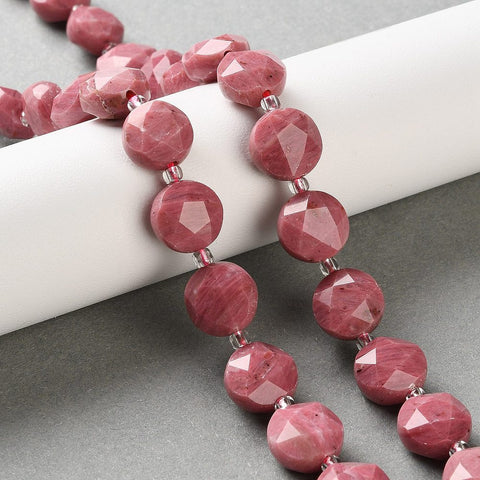13966 Rhodonite facetterad, 1 sträng