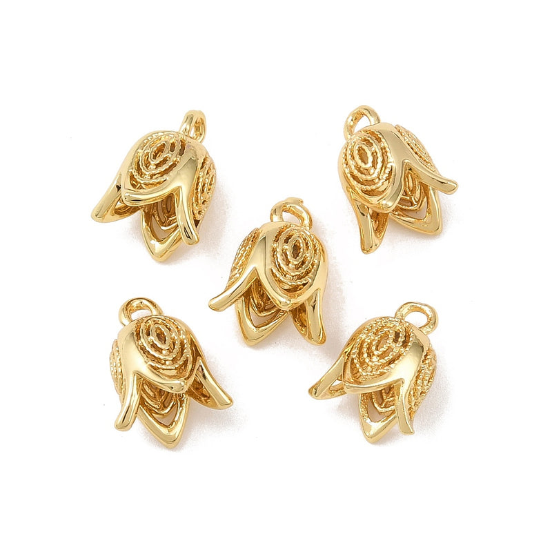 Blomma, guld. 1 st (13985)