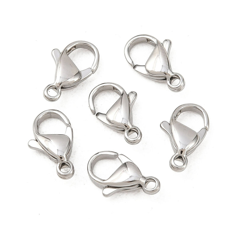 Karbinhake lås, Kirurgiskt stål, 12x8 mm, 1st, (12513)