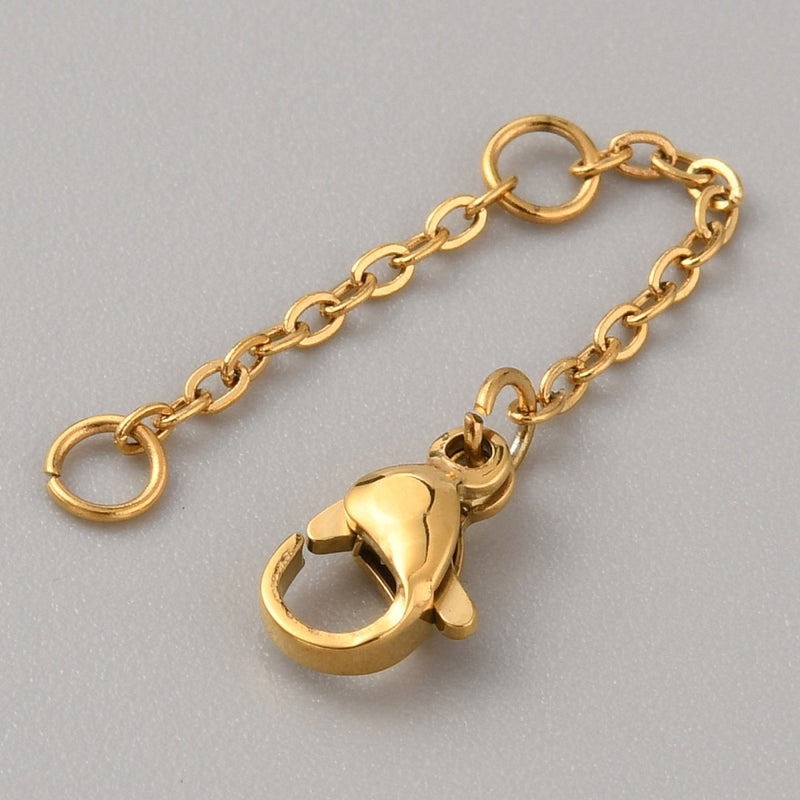 Komplett lås, Rostfritt stål, guld, 1 st (13993)